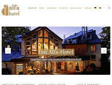 Tablet Screenshot of alfa-hotel.de